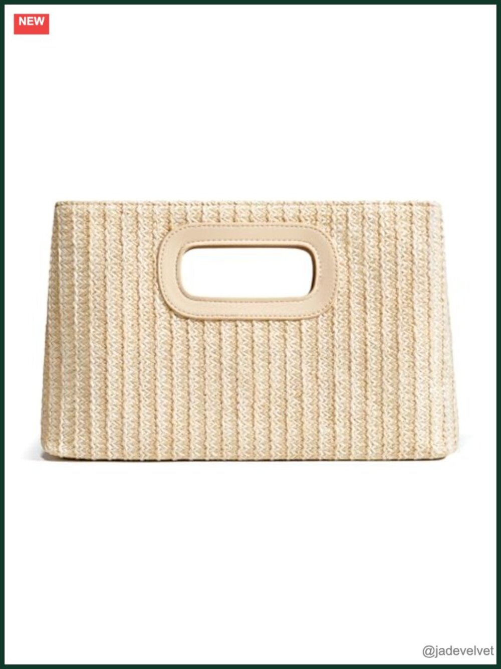 Straw Clutch Purse with Top Handle Summer Woven Bag - Picture 1 of 6